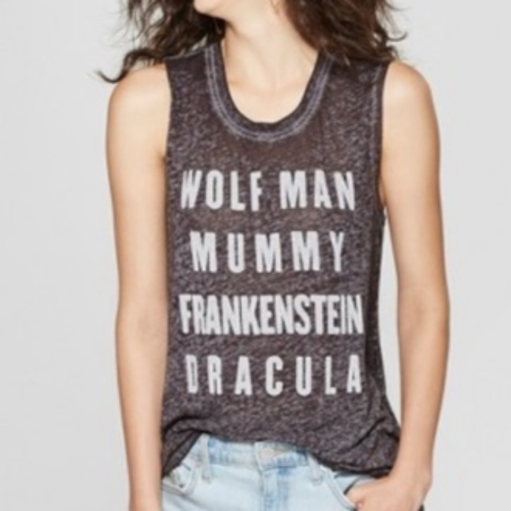 NWOT ~ UNIVERSAL STUDIOS MONSTERS BURN-OUT TANK
